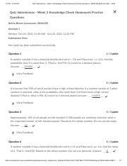 Quiz Submissions Week 3 Knowledge Check Homework Practice Questions