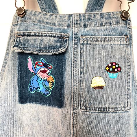 Disney Stitch Denim Overalls Gem