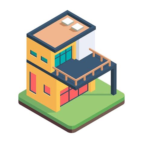 Icono De Los Edificios Comerciales Vector Premium