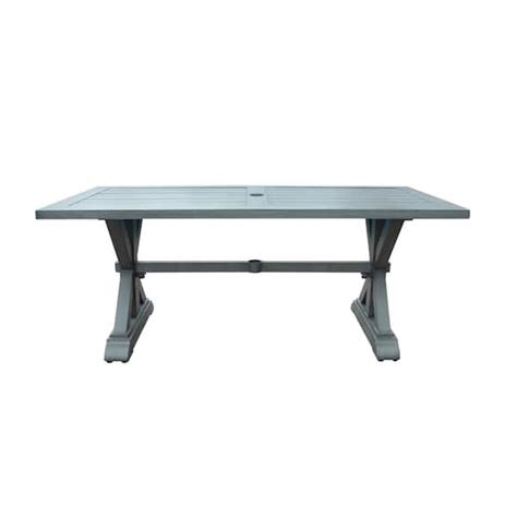 Noble House Lamphere 29 50 In Dark Grey Rectangular Aluminum Outdoor