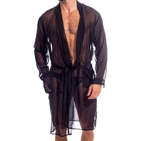 Chantilly Noir Robe De Chambre Kimono L Homme Invisible Vente