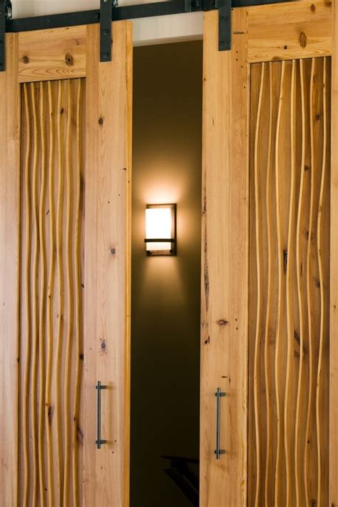 Hand Crafted Custom Heart Pine Sliding Doors By Eidolon Designs