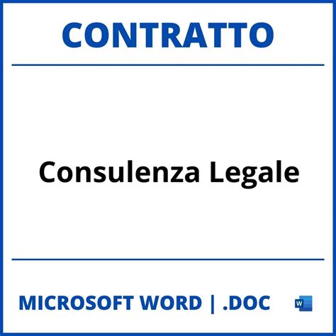 Fac Simile Contratto Di Consulenza Legale