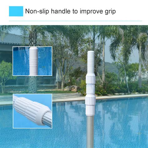 Telescopic Pole 2 Piece Telescopic Pool Pole Adjustable Aluminum For