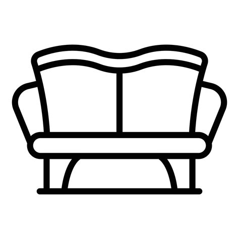 Terrace sofa icon outline vector. Garden furniture 15663500 Vector Art ...