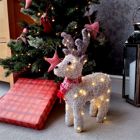 LED White Reindeer 46cm Indoor/outdoor - Bird & Bay