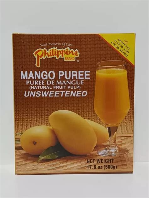 PHILIPPINE BRAND MANGO PUREE UNSWEETENED 500g Lazada PH