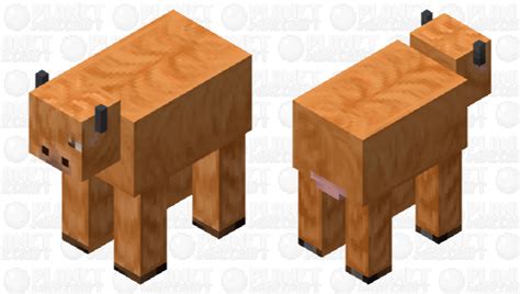 Brown Highland Cow Minecraft Mob Skin