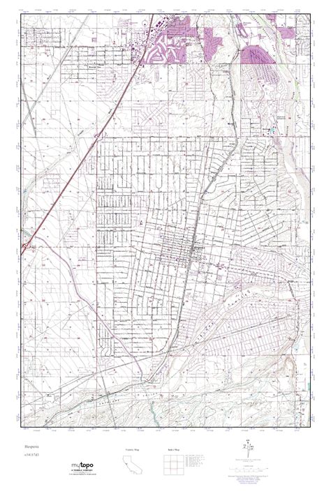 MyTopo Hesperia California USGS Quad Topo Map