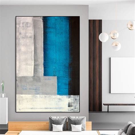 Quadro Decorativo Abstrato Azul Elo Produtos Especiais