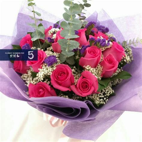 Florist On The Fifth Premium Hot Pink Roses Bouquet