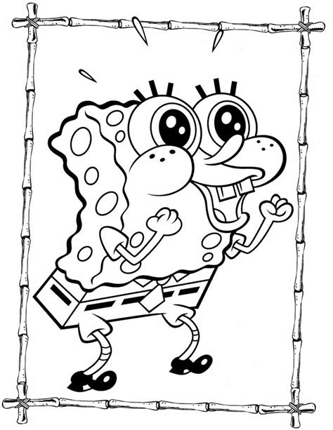 Funny Sponge Bob Coloring Pages For Kids Printable Free Spongebob ...