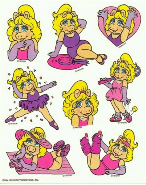 Ms Piggy Muppets Character Design Vintage Cartoon