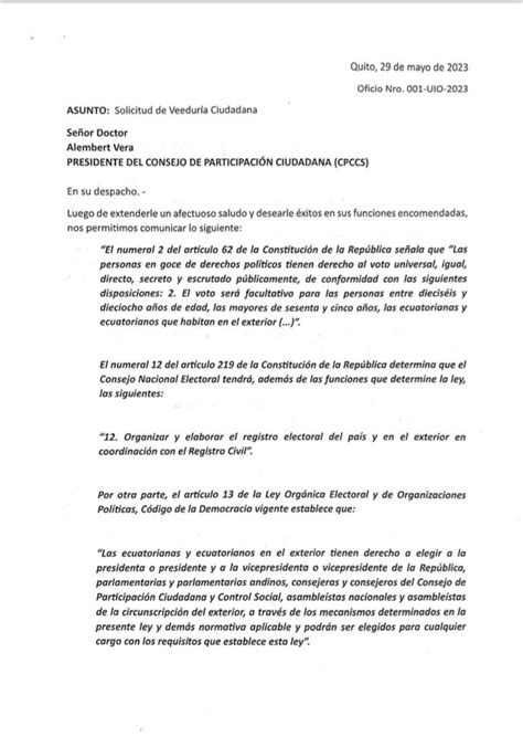 Eva Rocío Villacís on Twitter RT KatyaParada He solicitado a