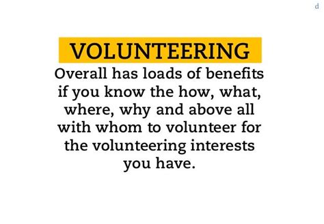 Importance And Benefits Of Volunteering