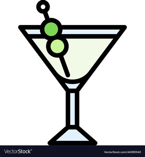 Dry martini cocktail icon alcoholic mixed drink Vector Image