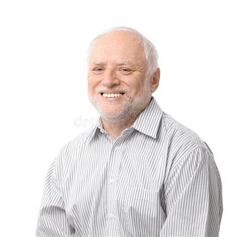 14 415 Portrait Happy Senior Man Smiling Isolated White Stock Photos