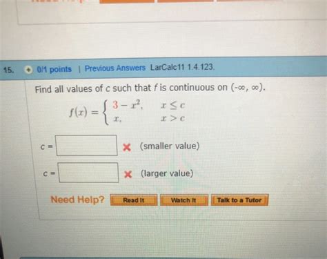 Solved 15 0011 Points Previous Answers LarCalc 11 Chegg