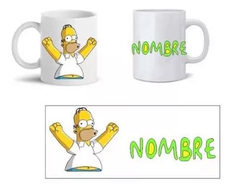 Taza Homero Personalizada Blanca The Simpson en venta en León