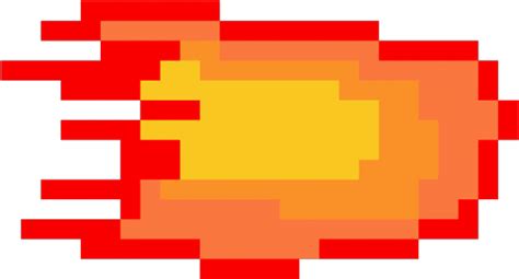 Fireball Clipart Pixel Sprite Fireball Png Pixel Transparent Png