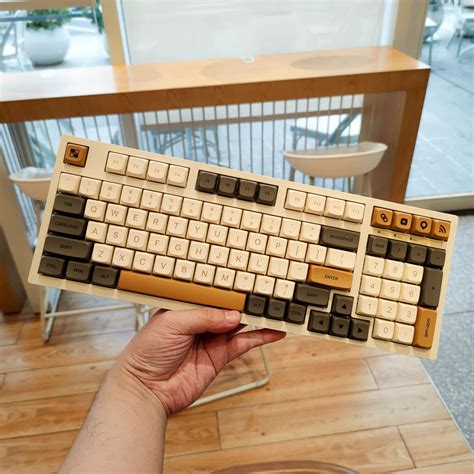 Minimalistic Coffee Shop Keycaps Xda Profile Pbt Plastic