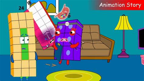 [animation Story] Numberblocks 18 Is Sick Because He S Eating Too Much Ice Cream Youtube