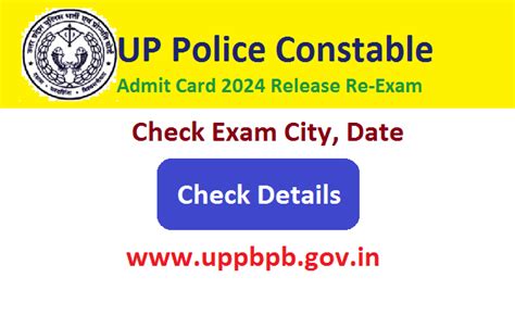 Up Police Constable Admit Card 2024 Release Re Exam Date Check City