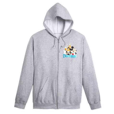 Mickey Mouse And Friends Zip Up Hoodie For Adults Disneyland Now Out