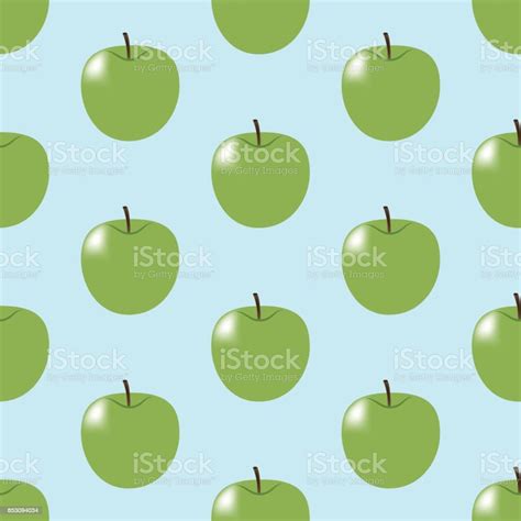 Green Apple Pattern Stock Illustration Download Image Now