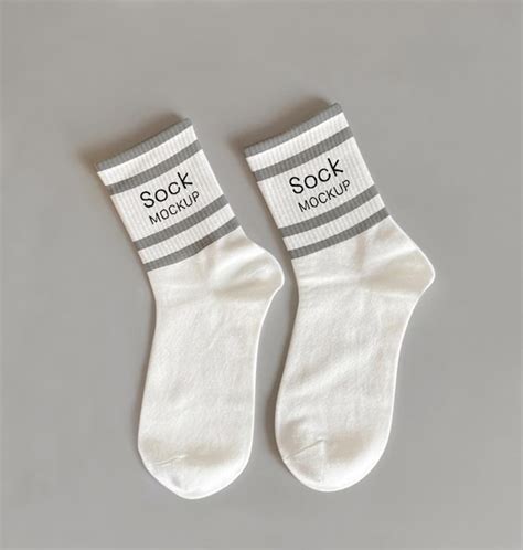 Mockup Chaussettes Blanches Psd Mod Les Psd Gratuits De Haute