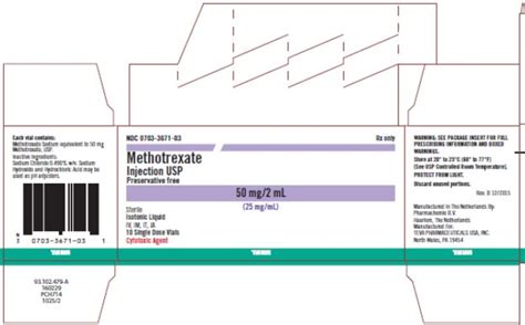 Methotrexate Injection Fda Prescribing Information Side Effects And Uses