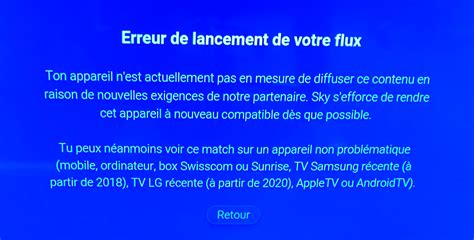 Que Faire En Cas De Message Erreur De Lancement De Votre Flux