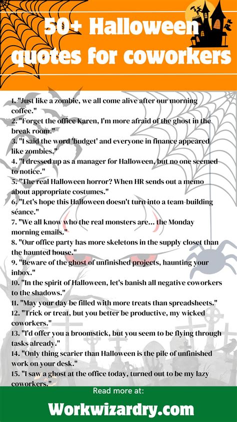 50 Halloween Quotes For Coworkers To Scare Them Away In 2024 Work