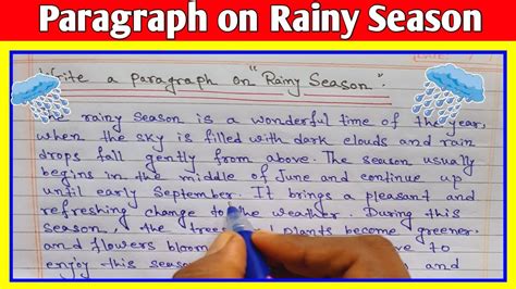 Essay On Rainy Season In English Write A Paragraph On Rainy Season