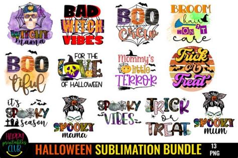 Halloween Sublimation Bundle I Halloween Graphic By Happy Printables