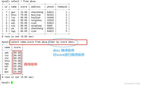 Mysql数据库 探索高级sql查询语句（一）sql条件查询 Csdn博客