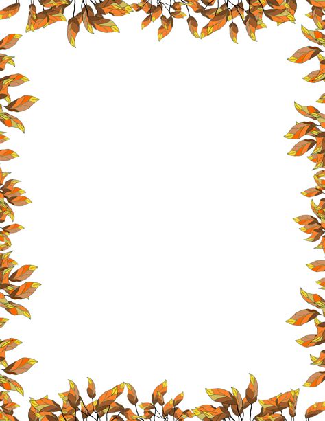 Autumn Leaves Page Border 12414707 Png