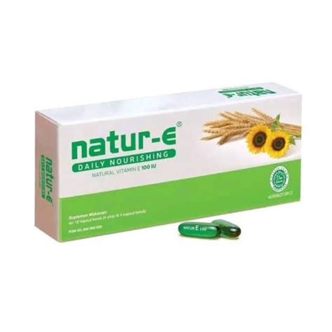 Jual NATUR E NATURAL VITAMIN E 100 IU BOX 16 KAPSUL Shopee Indonesia