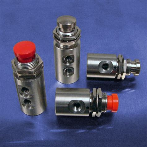 Push Button Stainless Steel 3 Way Valves Pneumadyne