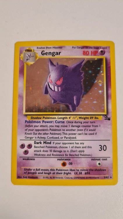 Pokemon Gengar Fossil Set English Holo Kaufen Auf Ricardo