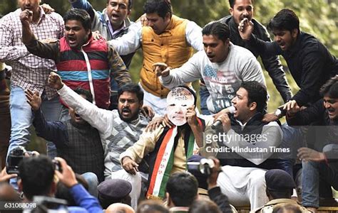 26 Indian Youth Congress Protests Against Election Commission Stock