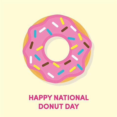 Download Free Happy National Donut Day Card Vector Design Vector Design National Donut Day