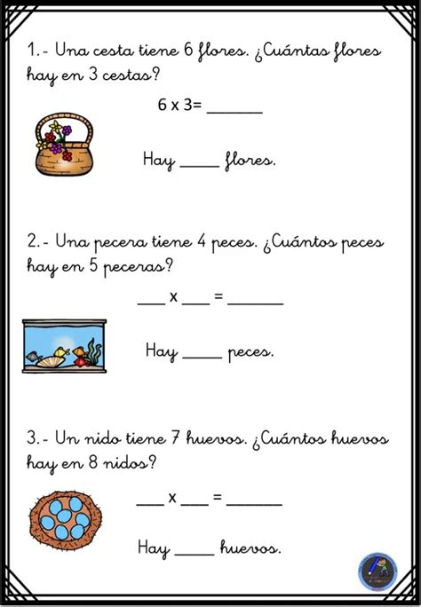 Problemas matemáticos de sencillas multiplicaciones Imagenes