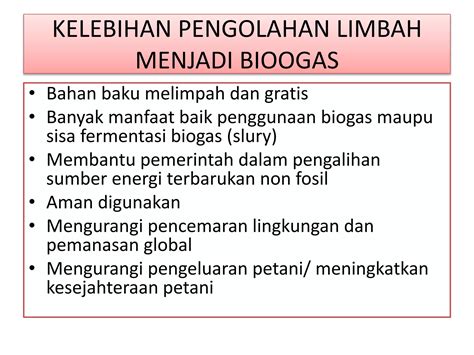 Teknologi Pengolahan Limbah Peternakan Menjadi Biogas Ppt