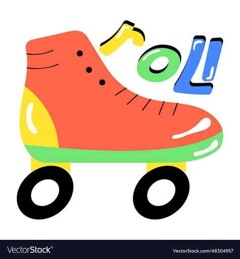 Skating Shoe Royalty Free Vector Image VectorStock