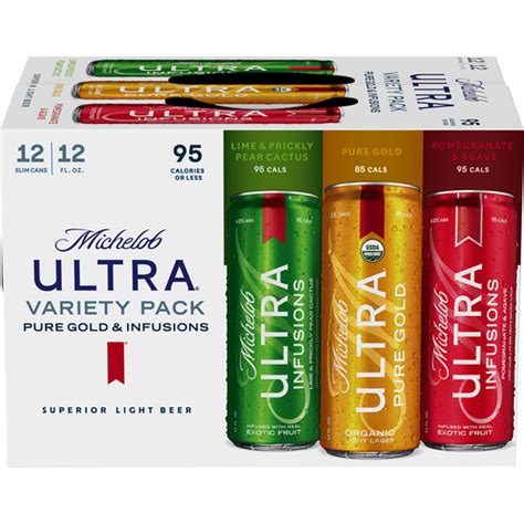 Michelob Ultra® Pure Gold & Infusions Light Beer Variety Pack, 12 Pack ...