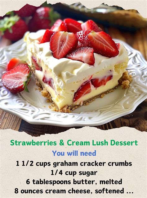 Strawberries And Cream Lush Dessert Annie Manka Copy Me That