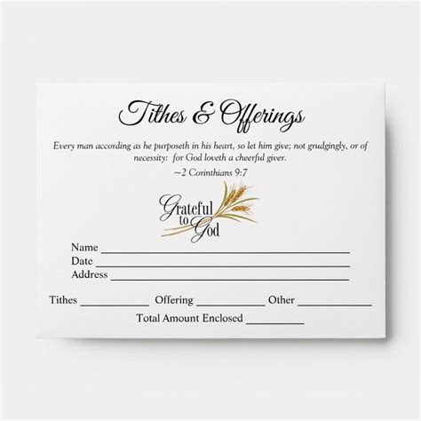 Tithes & Offering Envelopes | Zazzle | Tithing, Envelope, Envelope design