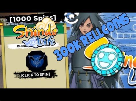 NOVOS CÓDIGOS 1000 SPINS e 300K RELL COINS UPDATE 192 no SHINDO LIFE