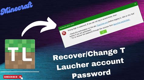 How To Recover And Reset Your Minecraft Tlauncher Account Password